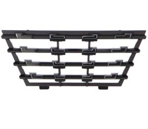 Grille radiateur inferieure pour PEUGEOT 208 II phase 1 depuis 2019, Noire, avec profil chromée, Neuve