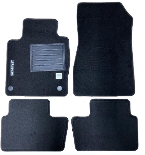 Tapis de sol personnalisés - tissu noir - adaptés pour Nissan