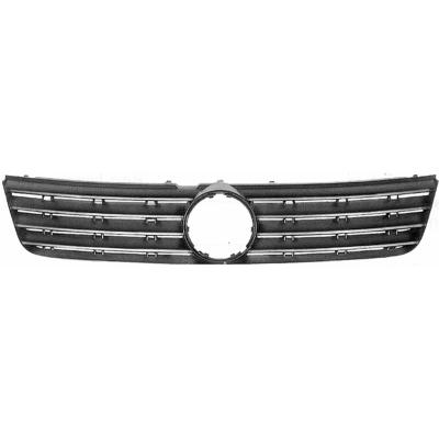 Grille radiateur centrale pour VOLKSWAGEN PASSAT B5 ph. 1 1996-2000, moulure chromée, noire, Mod. S.W, Neuve