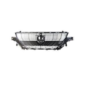 Grille de calandre pour PEUGEOT 308 III phase 1 depuis 2021,  noire structurée, avec bords chromés, avec trou camera, Neuve