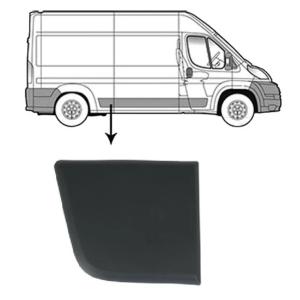 Moulure arrière droite partie avant pour FIAT DUCATO 3 phase 2, depuis 06/2014, noire, Neuve