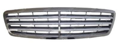 Grille radiateur centrale pour MERCEDES (W203) CLASSE C ph. 2 2004-2007, Chromé et grise, Neuve