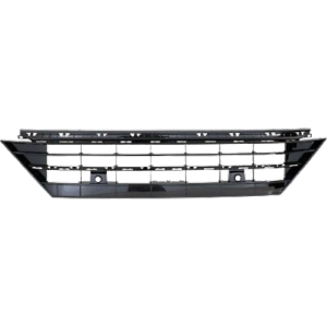 Grille centrale de pare chocs pour VOLKSWAGEN TIGUAN R-LINE de 2016-2020, noire lisse à apprêter, avec trous radar, Neuve